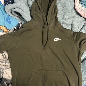 Nike Branded Olive Green Hoodie // Size : Medium